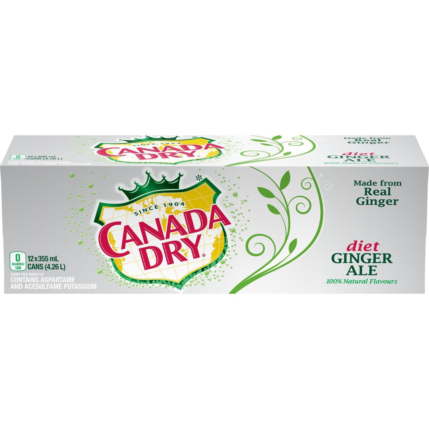 Canada Dry Diet Ginger Ale 355ml x12ct