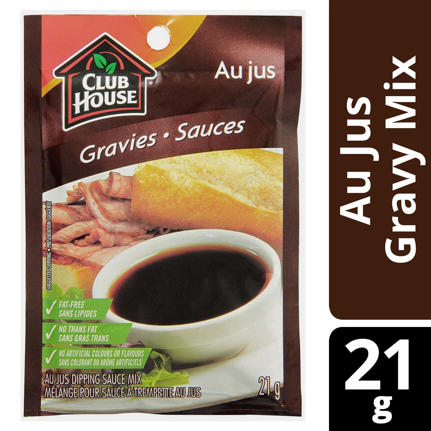Club House Au Jus Dipping Sauce Gravy Mix 21g
