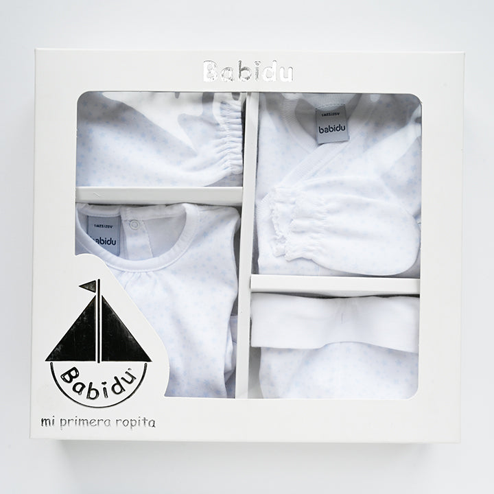 Babidu Newborn 5 pc Set, Blue Stars