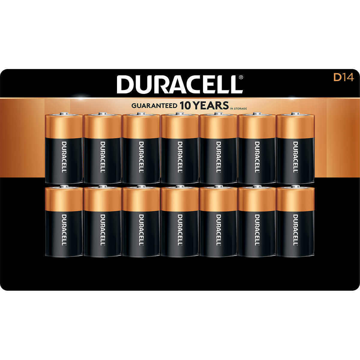 Duracell, D Batteries 14ct