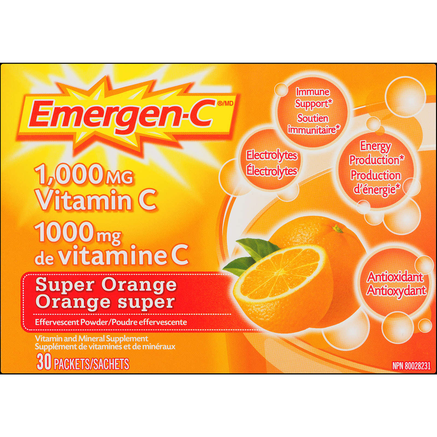 Emergen-C Super Orange 1000mg Vitamin C 30pk