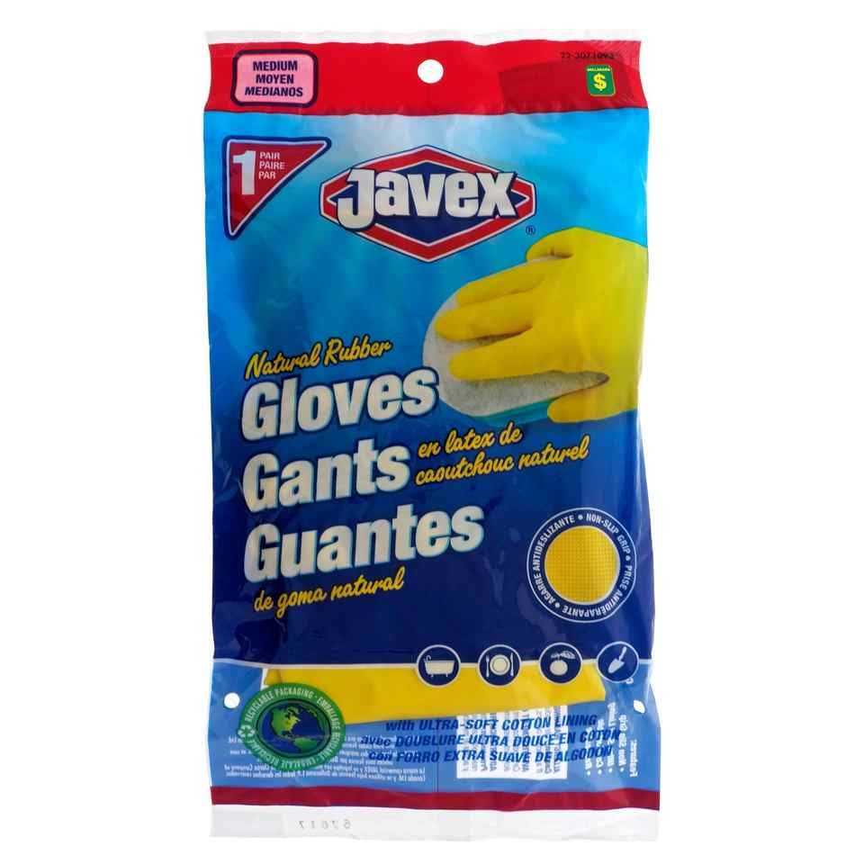 Javex Natural Rubber Gloves Medium