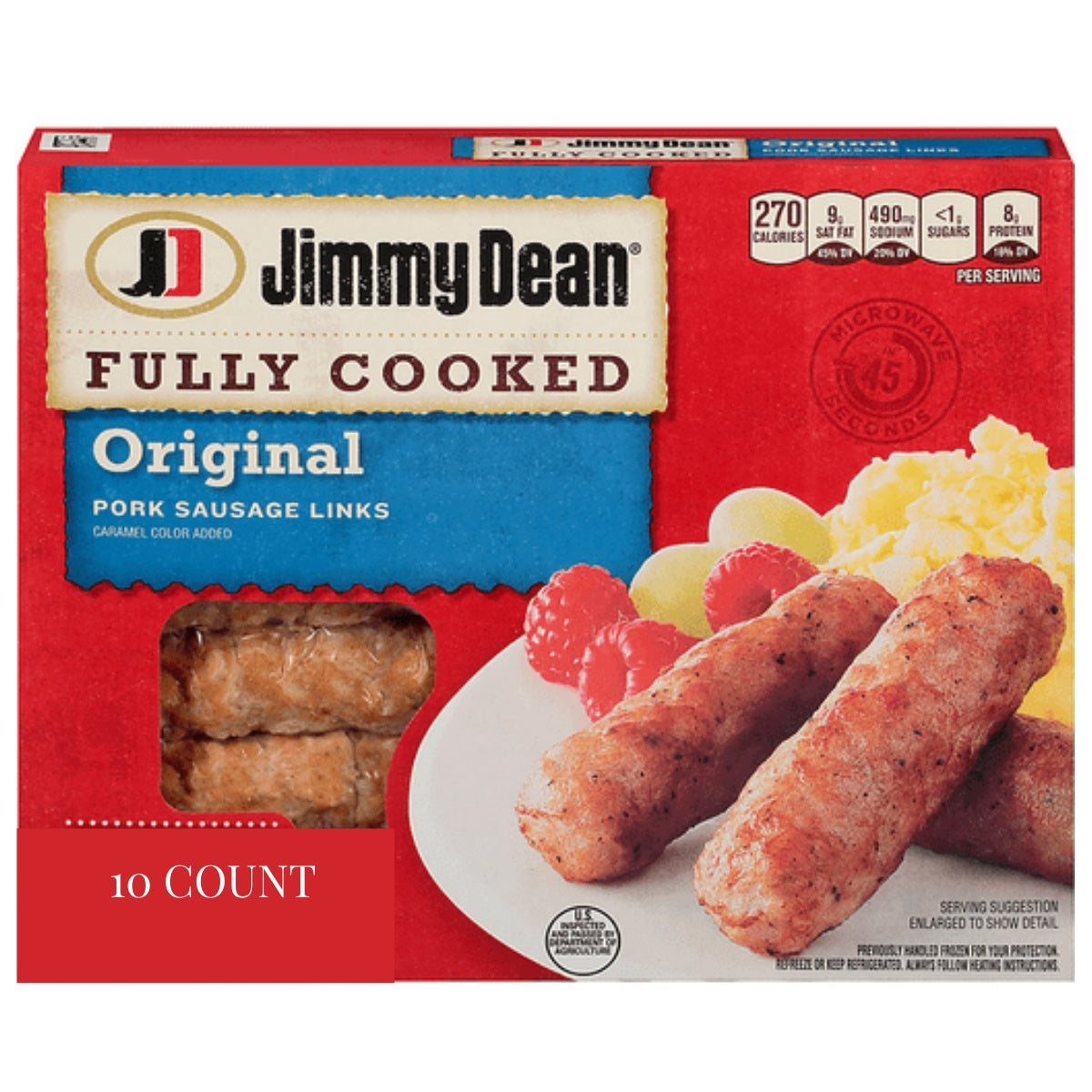 Jimmy Dean Fully Cooked Pork Sausages 10ct