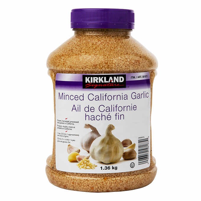 Kirkland Minced California Garlic 1.36kg