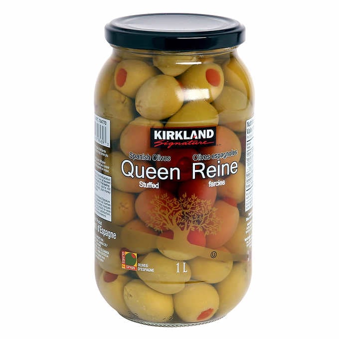 Kirkland Queen Stuffed Spanish Olives 1L