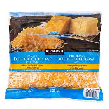 Kirkland Shredded Double Cheddar Cheese 625g