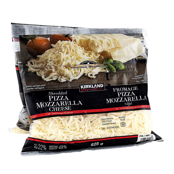 Kirkland Shredded Pizza Mozzarella Cheese 625g