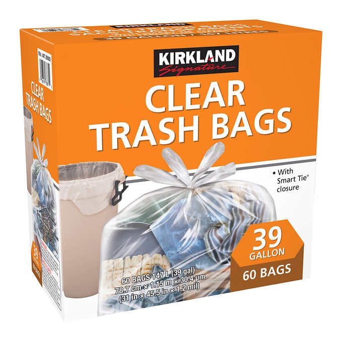 Kirkland Clear Trash Bags 31" X 45.5"
