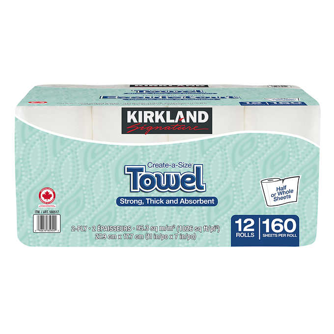 Kirkland 2-Ply Paper Towel 160ct x 12pk