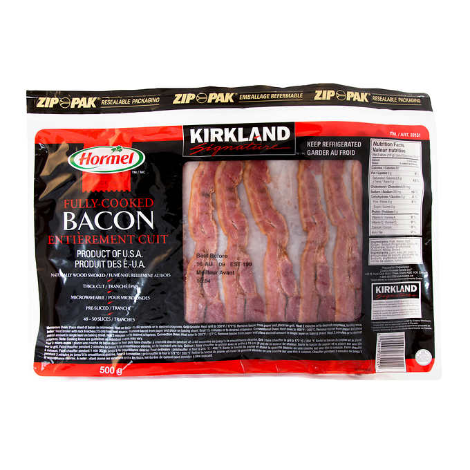 Kirkland Fully Cooked Bacon 500g