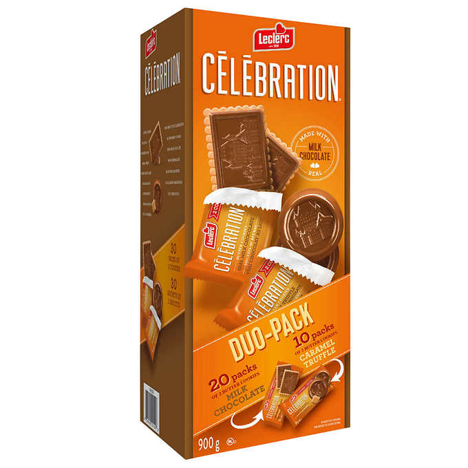 LeClerc Celebration Milk Chocolate Butter Cookies Duo Pack 900g x 30ct