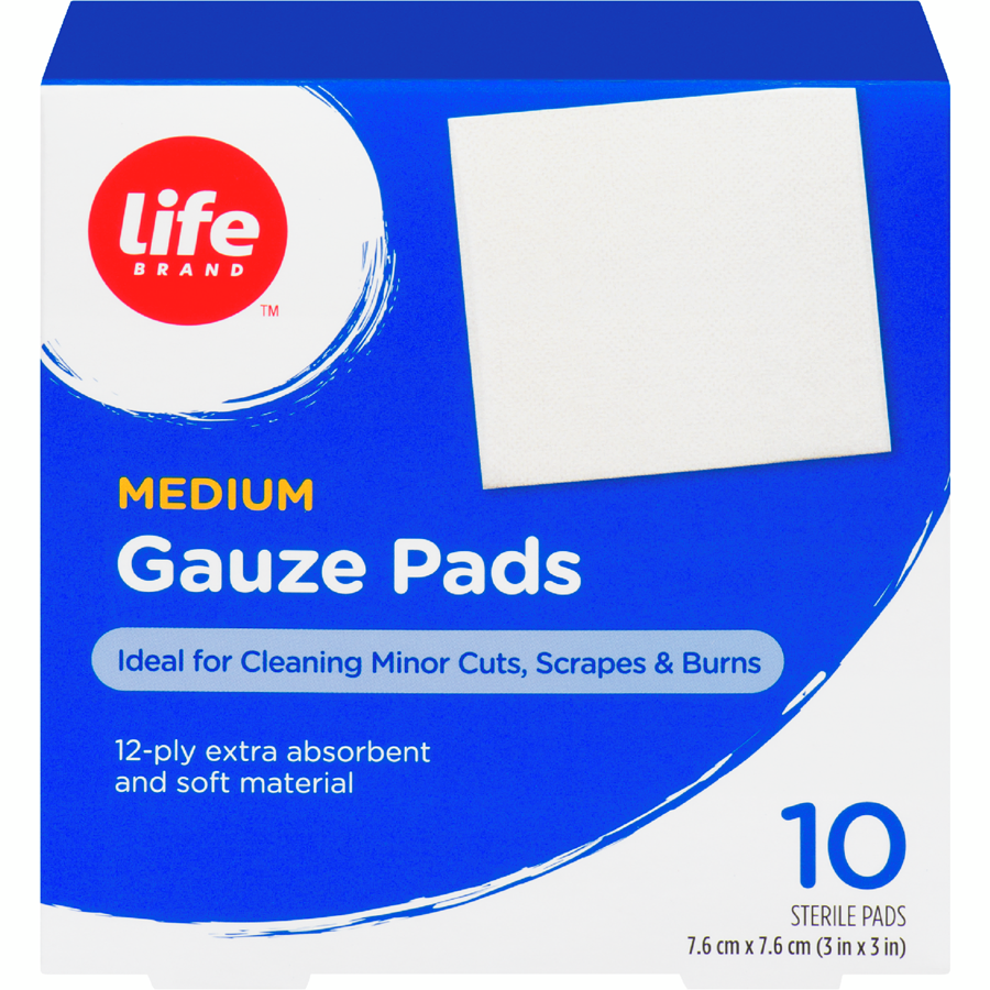 Life Medium Gauze Pads 10ct