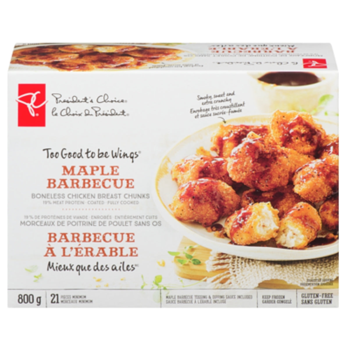 PC Maple Barbecue Boneless Chicken Breast Chunks 800g