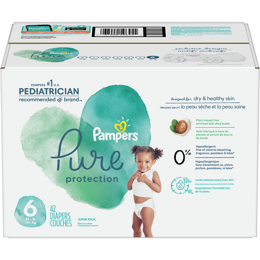 Pampers Pure Protection, Size 6 42ct