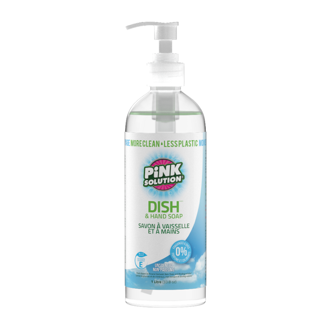 Pink Solution Unscented Natural Dish and Hand Soap 1L