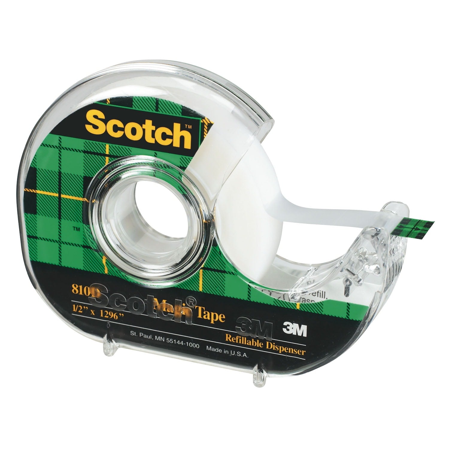 Scotch, Matte Finish Magic Tape, 19 Mm X 27.9 M / Dispenser