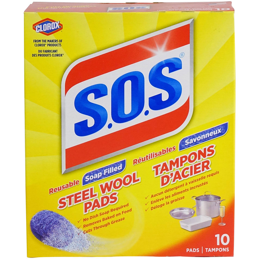 SOS Steel Wool Soap Pads 10ct