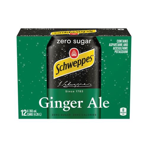 Schweppes Ginger Ale Zero 355ml x 12ct