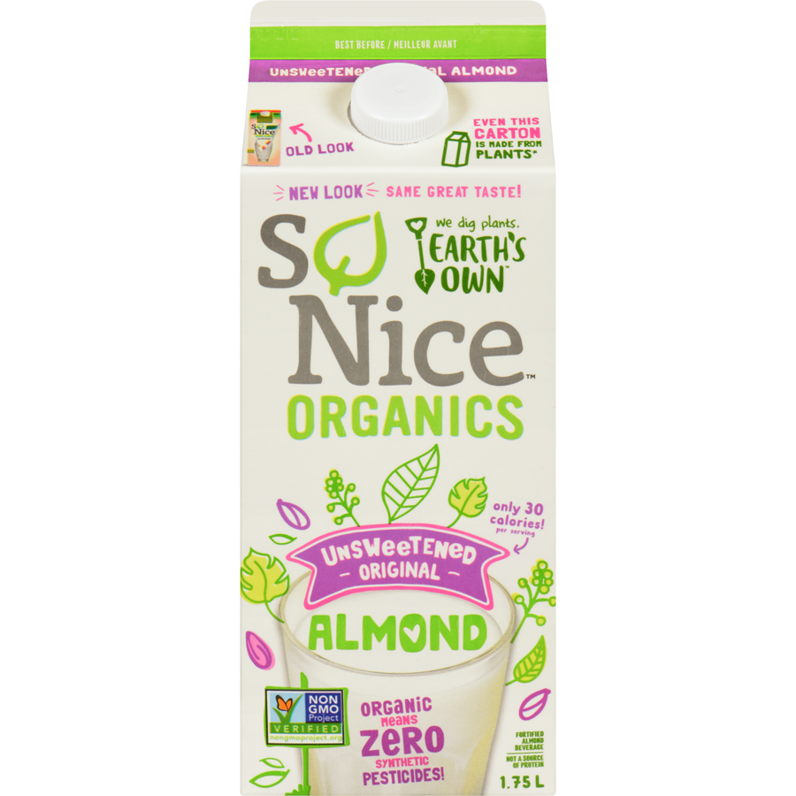 Earth's Own So Nice Organic Almond Milk 1.89L