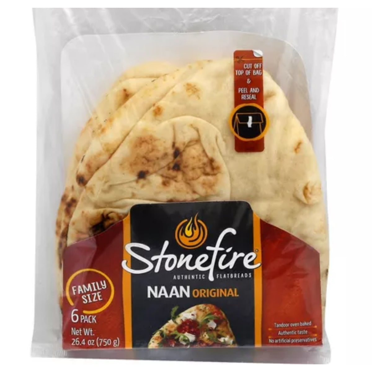 Stonefire Authentic Flatbreads Naan Original 8pk