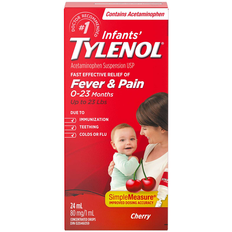 Tylenol Infants Fever & Pain Concentrated  Cherry Drops 24ml