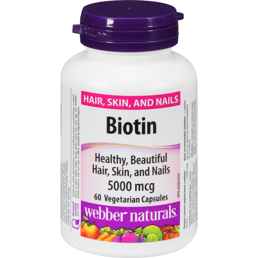 Webber Naturals Biotin 5000mcg 60ct