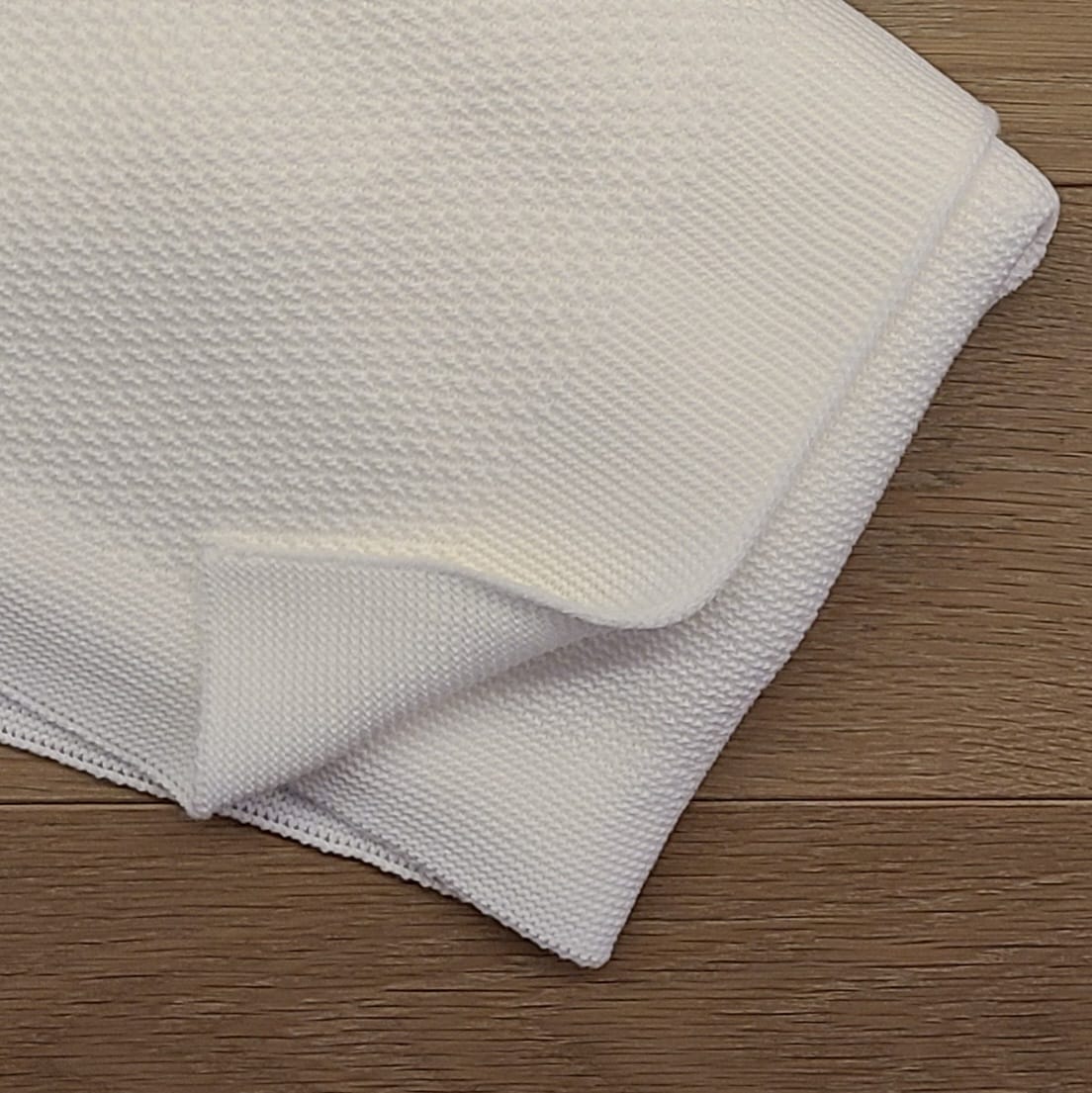 Knit Baby Blanket with Bow & Pom Pom