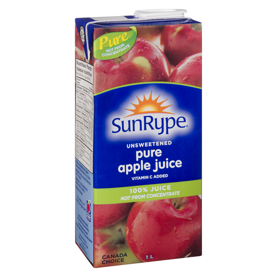 SunRype Unsweetened Pure Apple Juice 1L