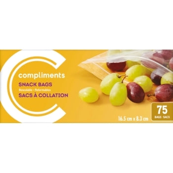 Compliments, Zipper Snack Bags / 75ct