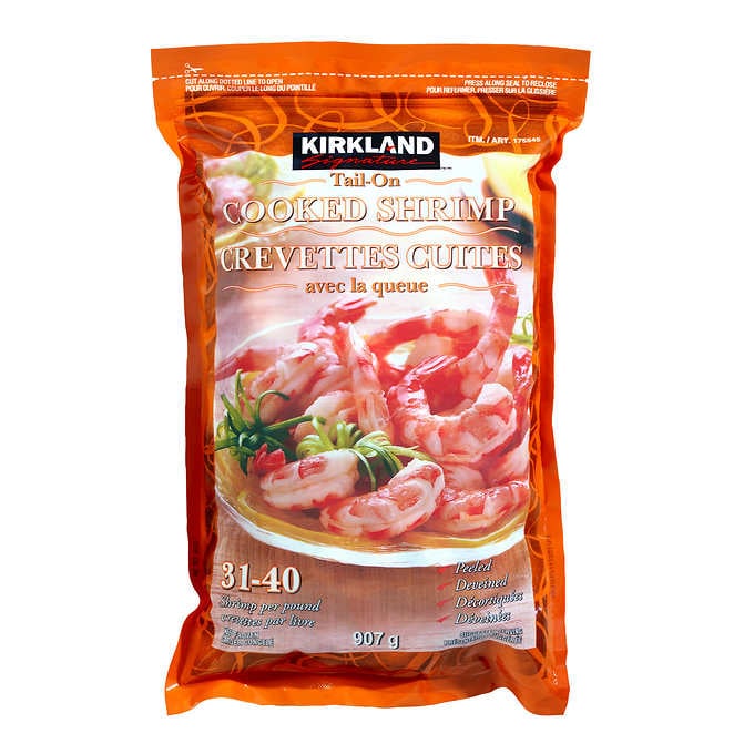 Kirkland Tail-On Cooked Shrimp 907g