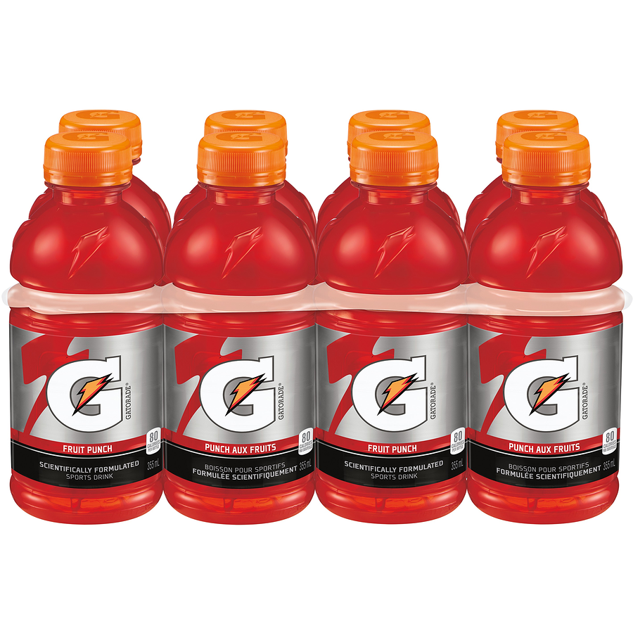 Gatorade Fruit Punch Sports Drink 355ml x8ct