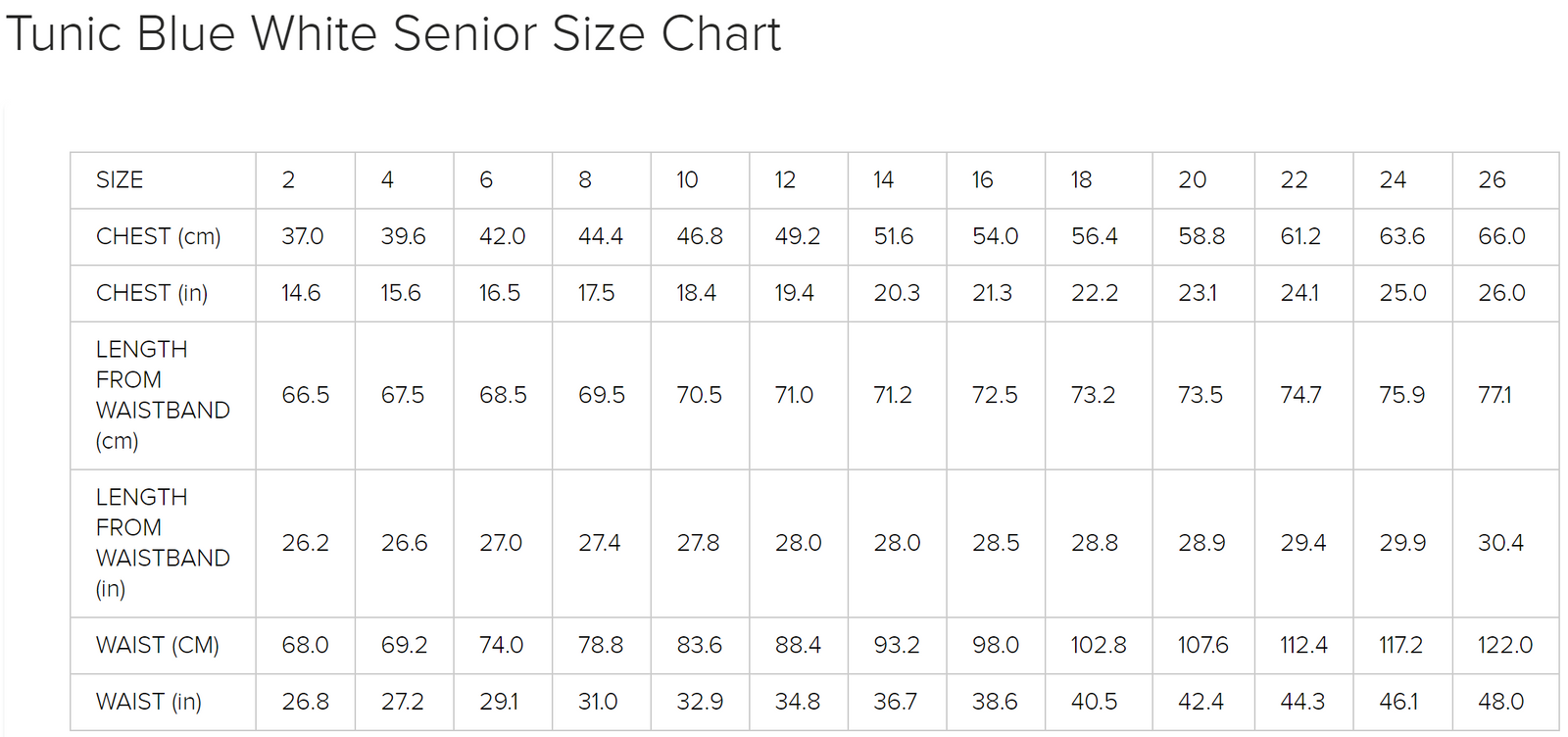 Girls Summer Tunic Blue White Senior