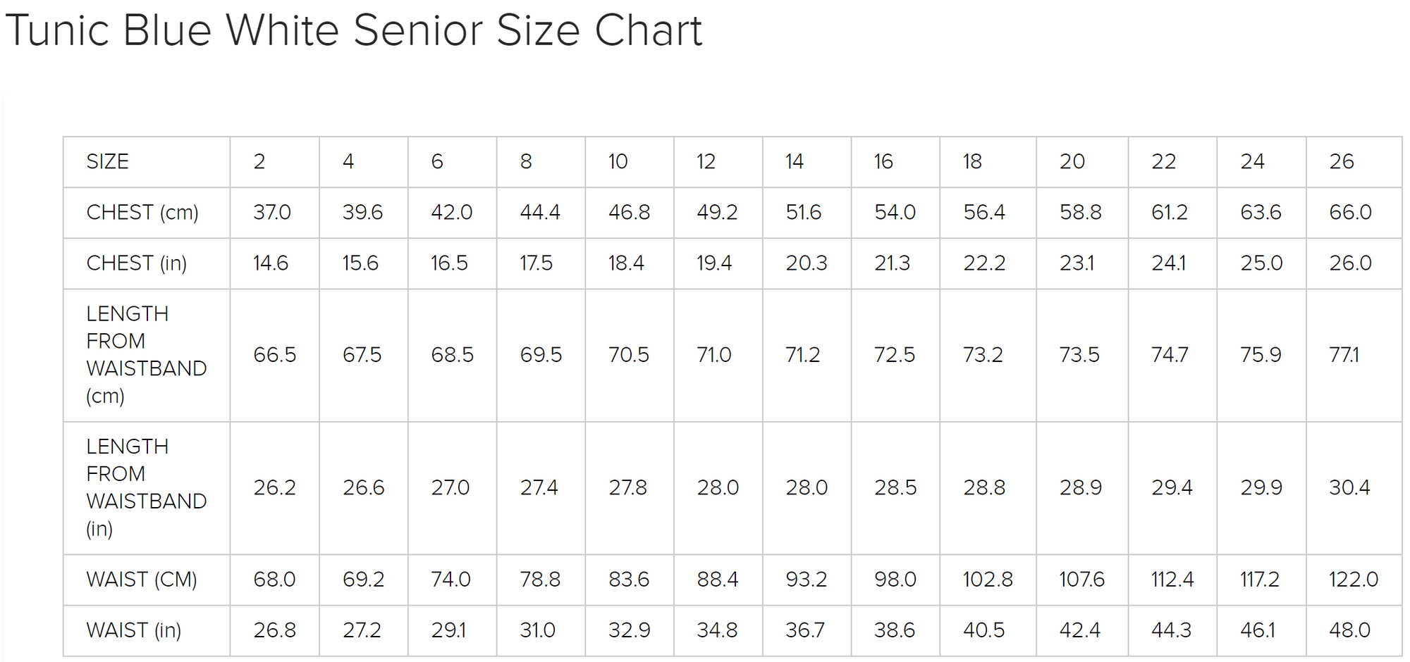 Girls Summer Tunic Blue White Senior